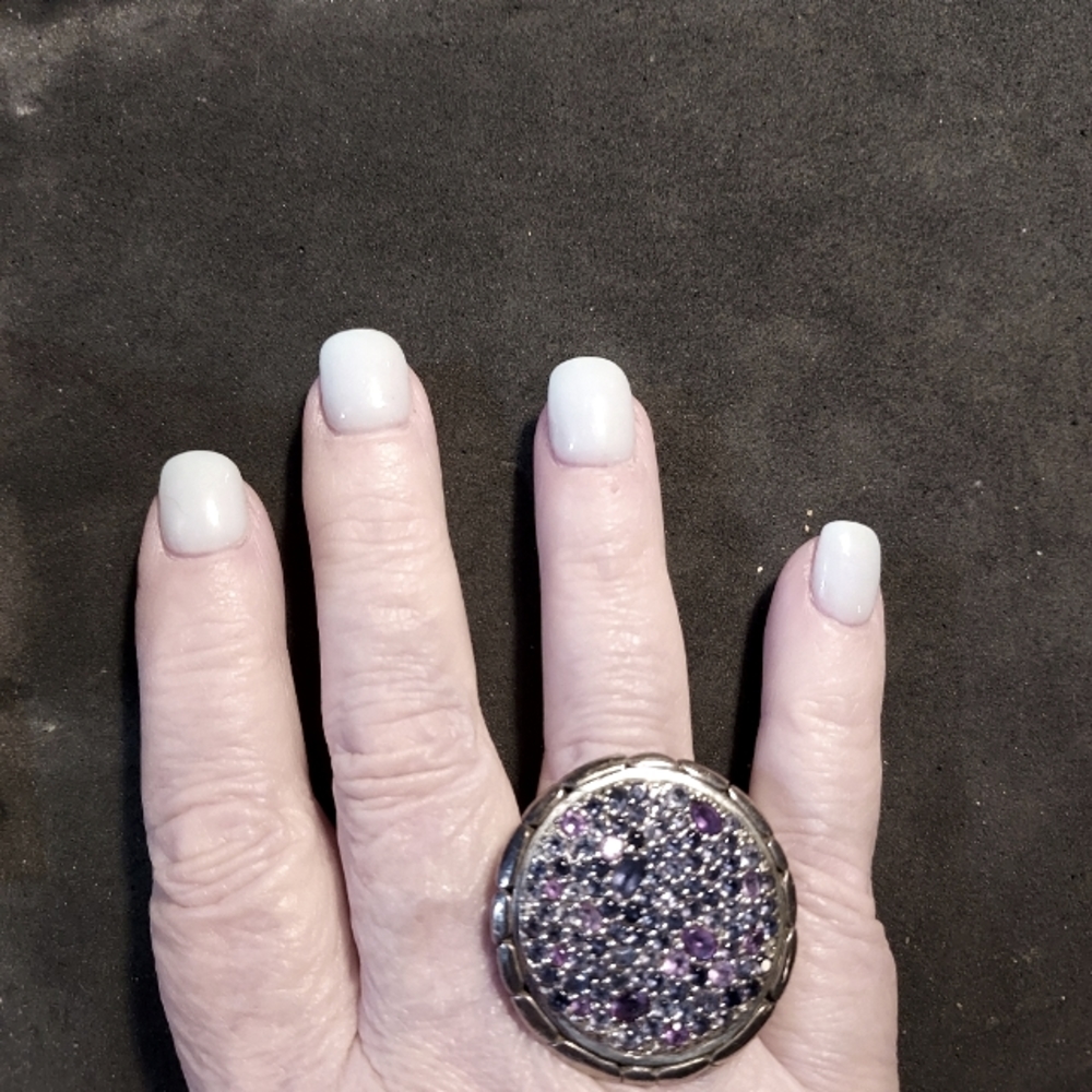 John Hardy Kali Lava Fire Amethyst Ring